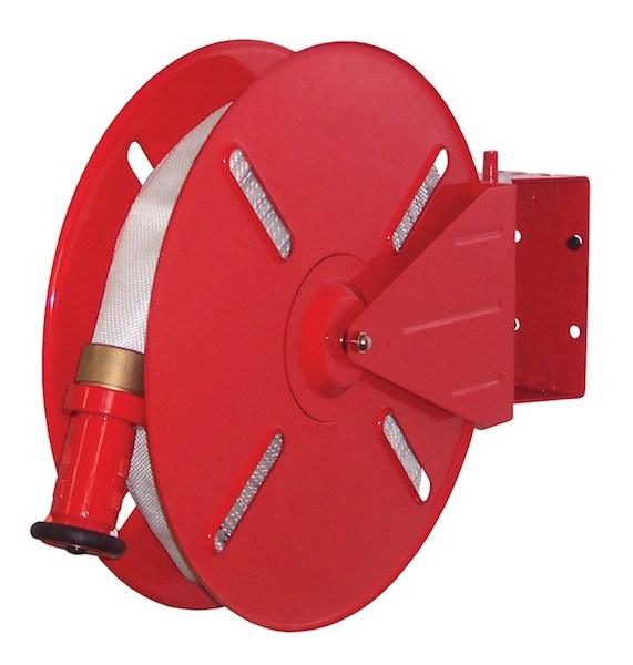   Bevel Geared CrankRewind Hose Reel: 1" I.D., 135' hose capacity, less hose, 3000 PSI