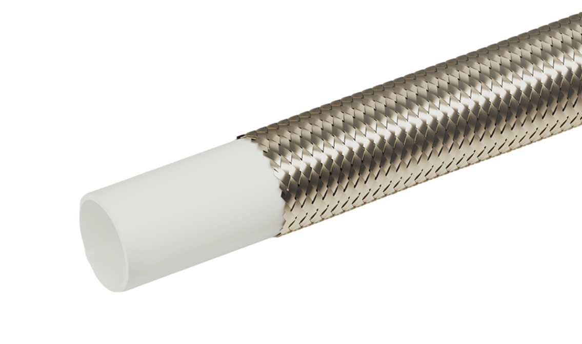 CRANE RESISTOFLEX® SBT-W Natural PTFE Lined Hose w/ Crimp Fittings