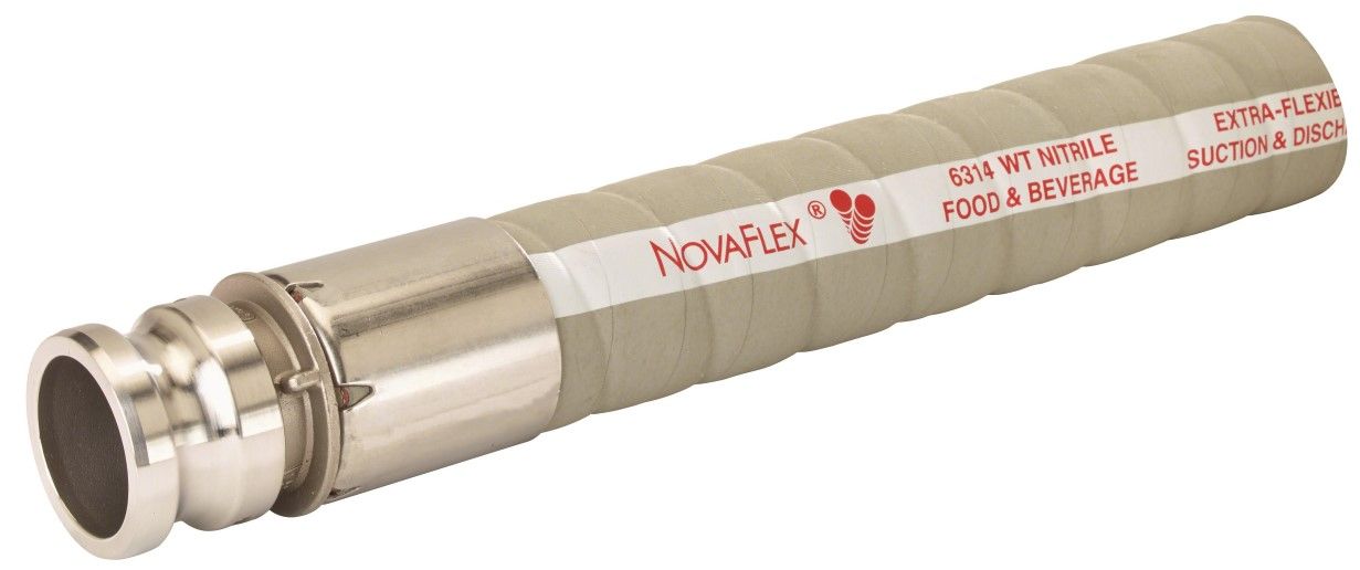 Novaflex 6314WT-02500-00, 2-1/2 in. ID, Nitrile Food 150 Suction & Discharge Hose