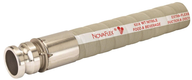 Novaflex 6314WTU-03000-00, 3 in. ID, Nitrile Food 150 Suction & Discharge Hose