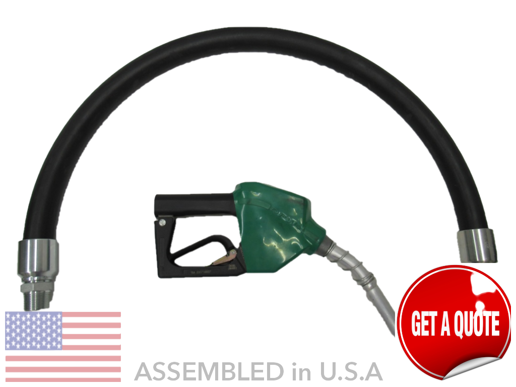 Diesel Prepay Nozzle Complete Hanging Hardware Hose Assembly - 9 ft. Hose