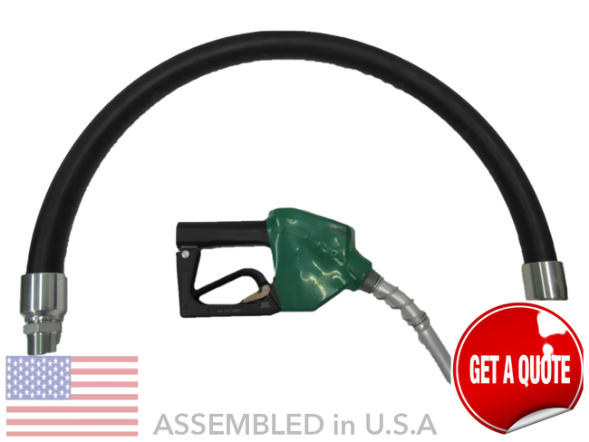 Diesel Prepay Nozzle Complete Hanging Hardware Hose Assembly - 9 ft. Hose