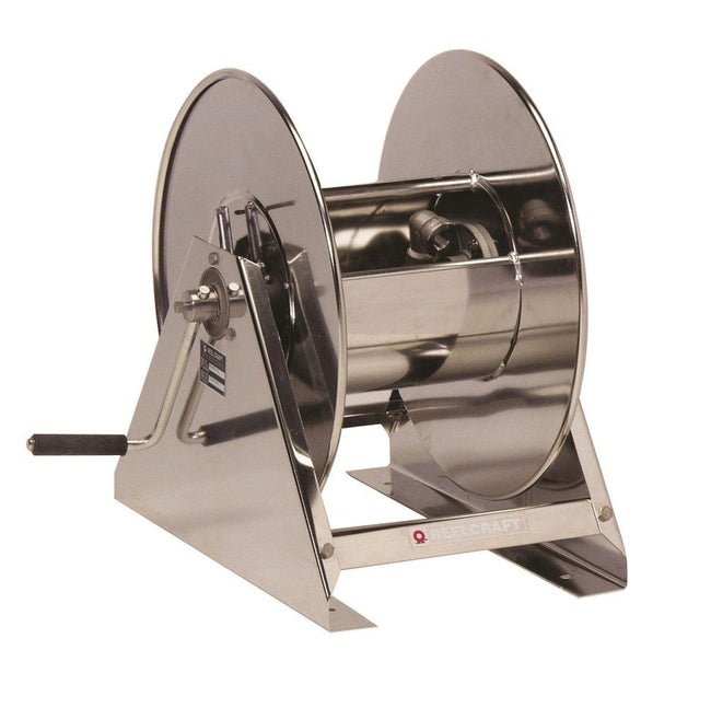  Bevel Geared CrankRewind Hose Reel: 1" I.D., 135' hose capacity, less hose, 3000 PSI