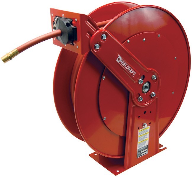  Bevel Geared CrankRewind Hose Reel: 1" I.D., 135' hose capacity, less hose, 3000 PSI